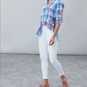 Joules Super Skinny Leg Monroe white jean pants size 6